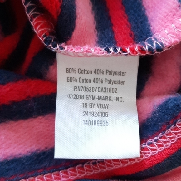Gymboree large 10 12 pink red navy striped dress - Picture 6 of 9
